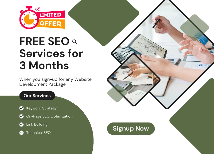 Free SEO Services for 3 Months with Website Development Package